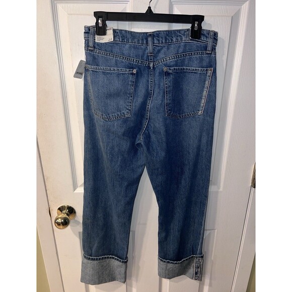 We the Free Slade Slim Selvedge Jeans Womens Sz 28 Cropped Cuffed New - Picture 8 of 10